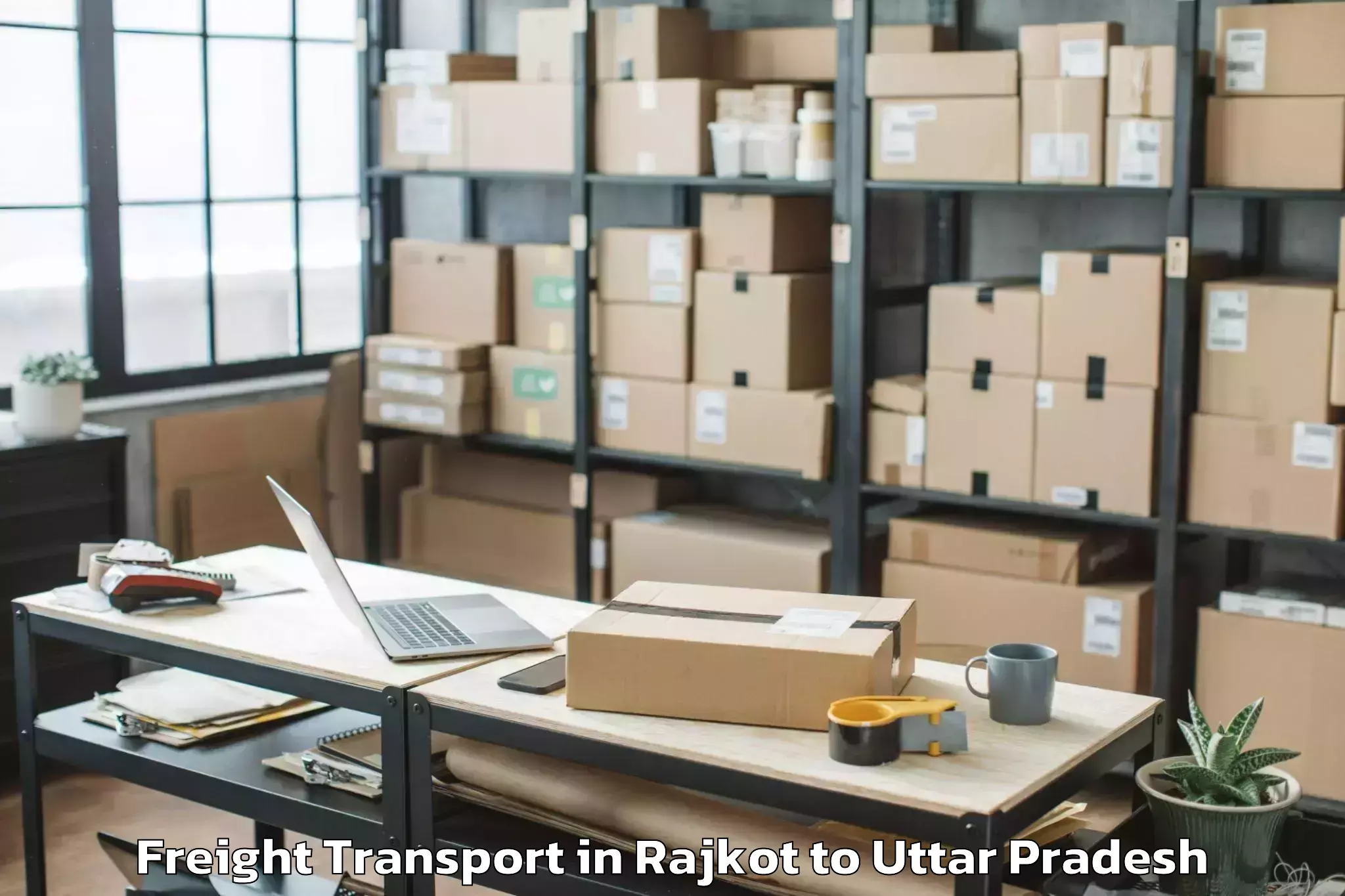 Book Rajkot to Sawayajpur Freight Transport Online